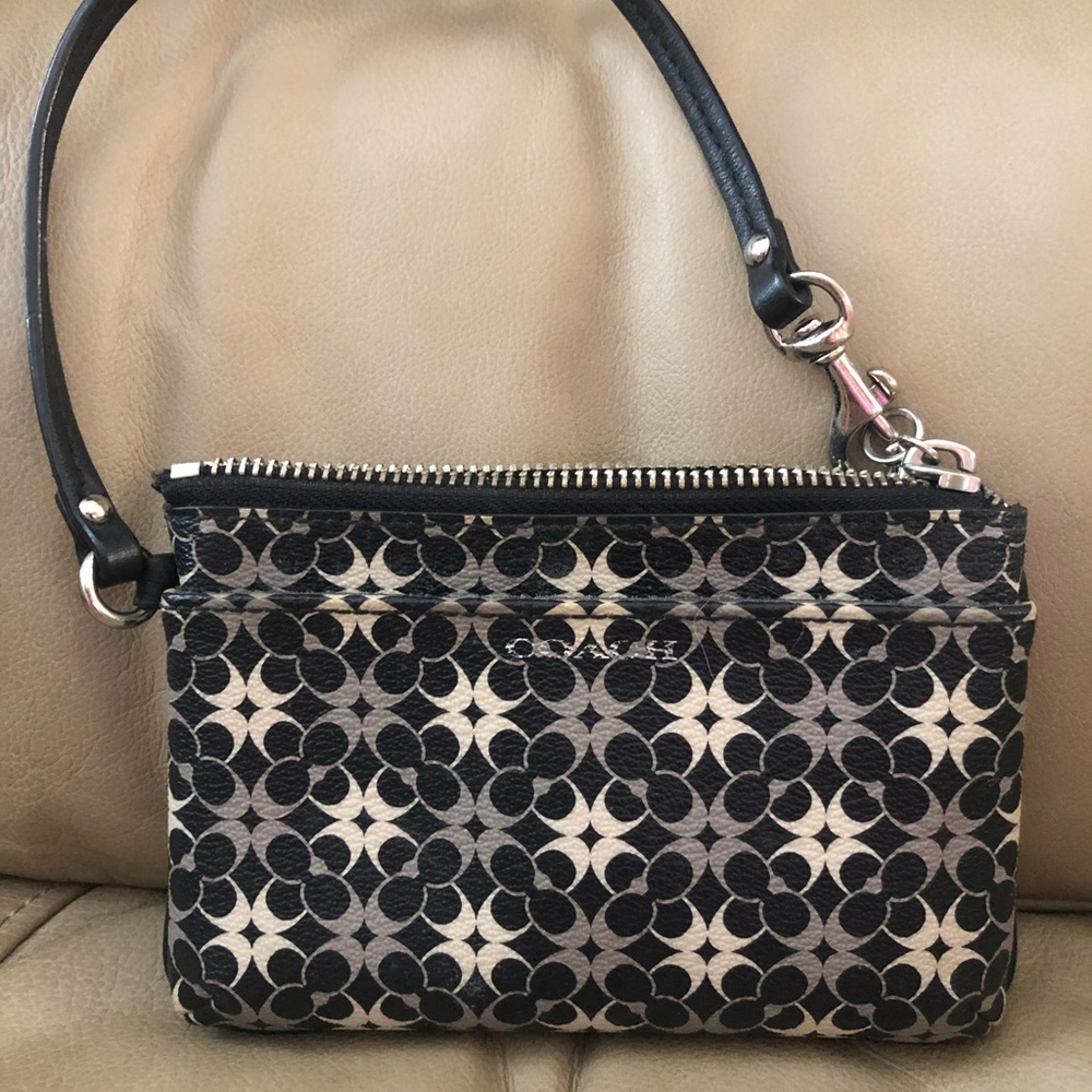 Coach zippered wristlet